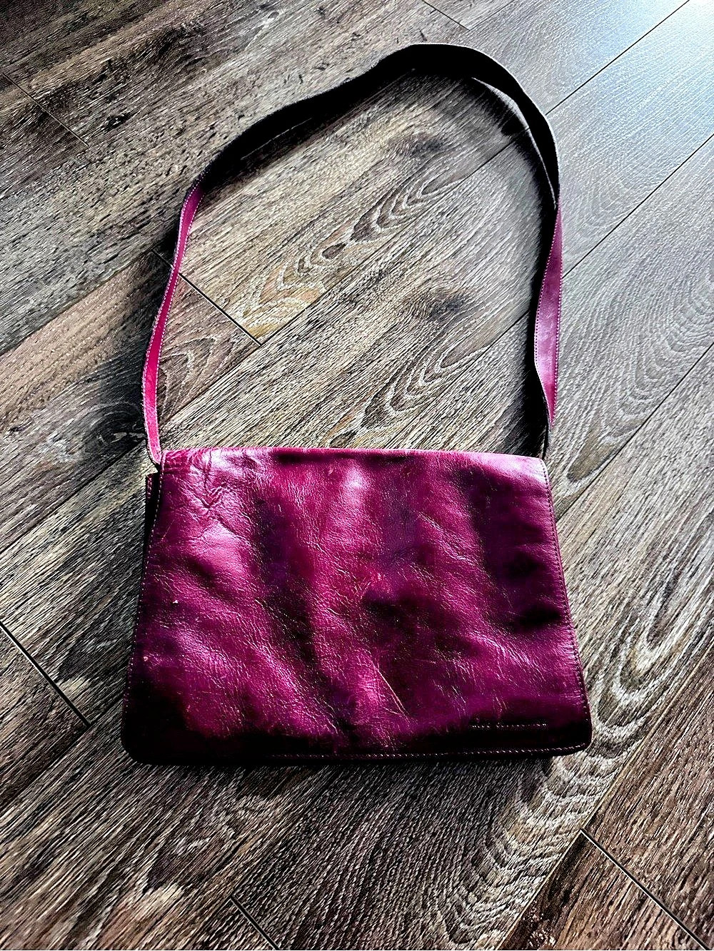 Aldo vintage red Leather Shoulder Bag in